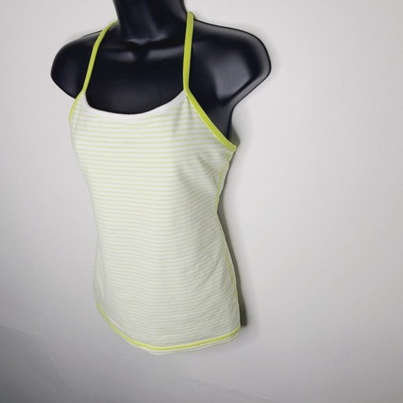 Lululemon Power Y Tank - Lime Stripe - Picture 4 of 7